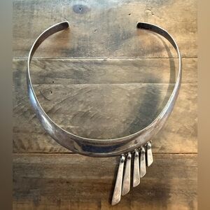 Vintage Taxco Sterling Silver Collar Choker Necklace
